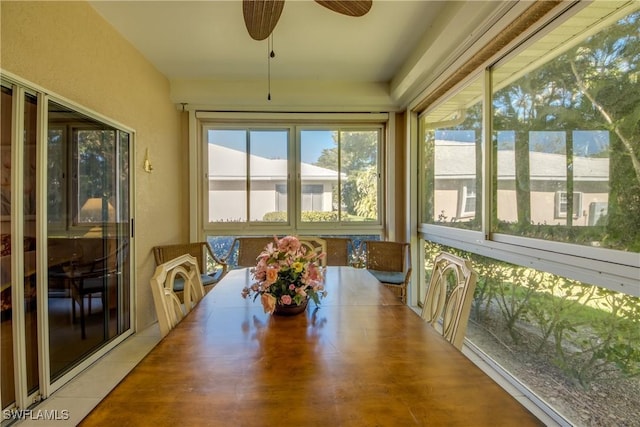 8664 Patty Berg Ct, Fort Myers, FL 33919 - sunroom / solarium featuring ceiling fan