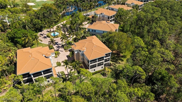 bird's eye view with a residential view