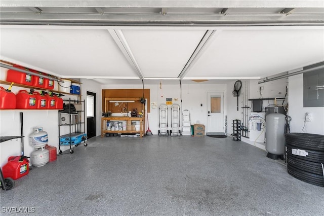 garage featuring electric panel