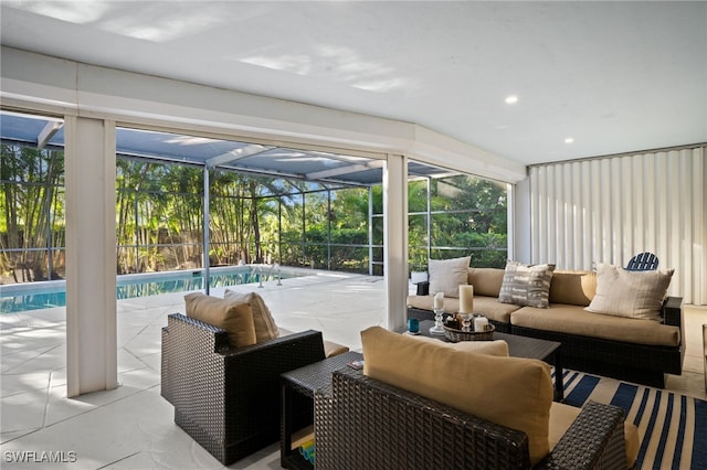 145 Forestwood Dr, Naples, FL 34110 - living room featuring a sunroom, healthy amount of natural light, and recessed lighting