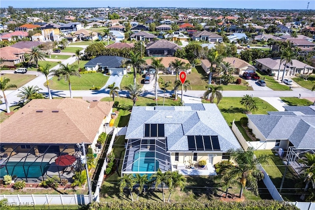 bird's eye view featuring a residential view