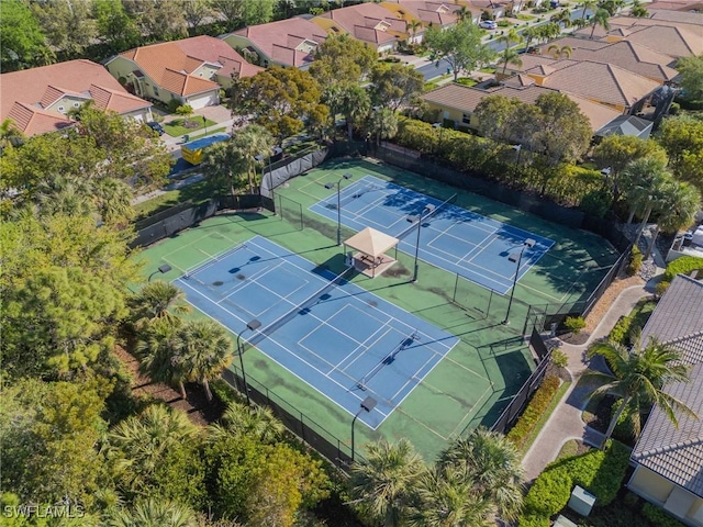 aerial view with a residential view