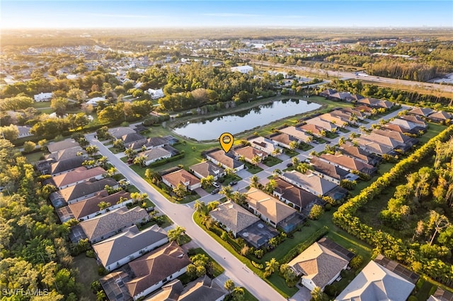 13589 Starwood Ln, Fort Myers, FL 33912 - drone / aerial view with a residential view and a water view