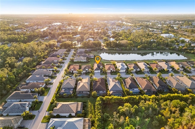 13589 Starwood Ln, Fort Myers, FL 33912 - bird's eye view with a residential view and a water view