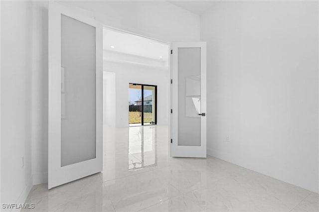 empty room with marble finish floor