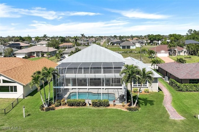 birds eye view of property featuring a residential view