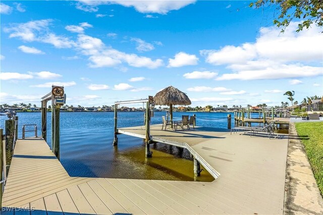 416 SW 52nd St, Cape Coral, FL 33914 - dock area with a water view