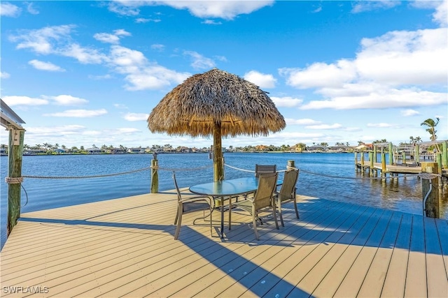 416 SW 52nd St, Cape Coral, FL 33914 - dock area with a water view