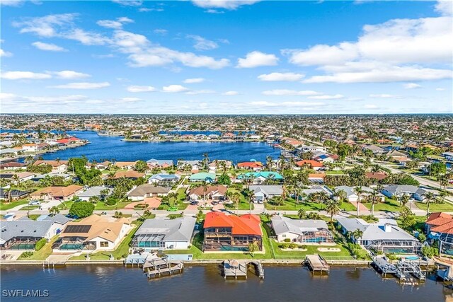 416 SW 52nd St, Cape Coral, FL 33914 - aerial view featuring a residential view and a water view