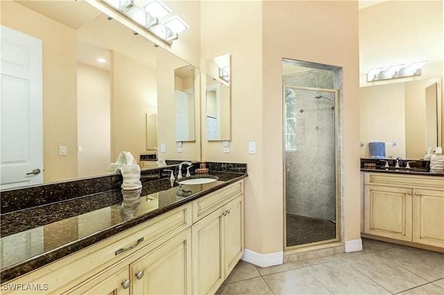 416 SW 52nd St, Cape Coral, FL 33914 - full bath with tile patterned flooring, a stall shower, and a sink