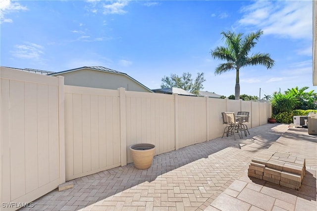 view of patio / terrace featuring a fenced backyard