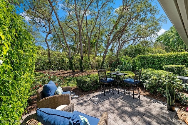 view of patio / terrace featuring outdoor dining area