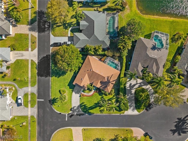 aerial view featuring a residential view