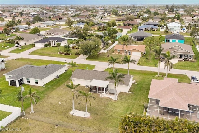 aerial view with a residential view