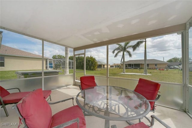 view of sunroom / solarium