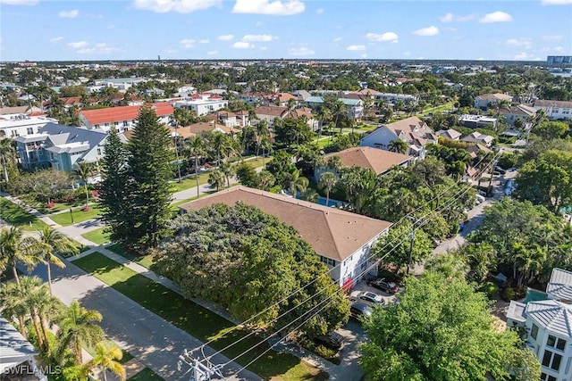 drone / aerial view with a residential view