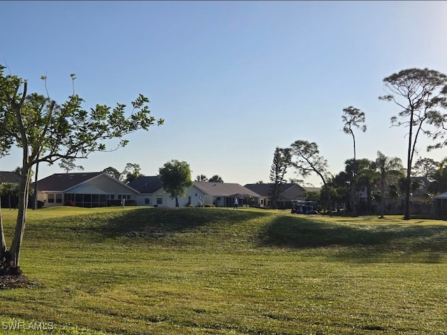 view of yard with a residential view