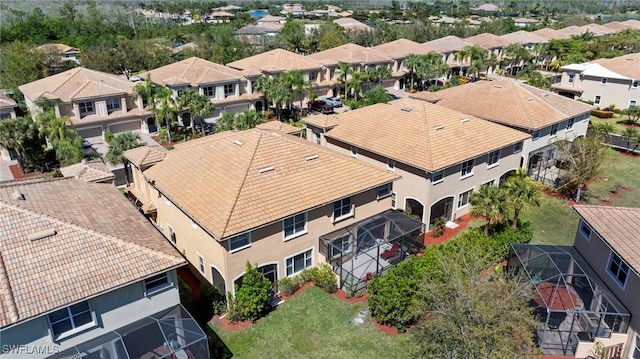 bird's eye view with a residential view