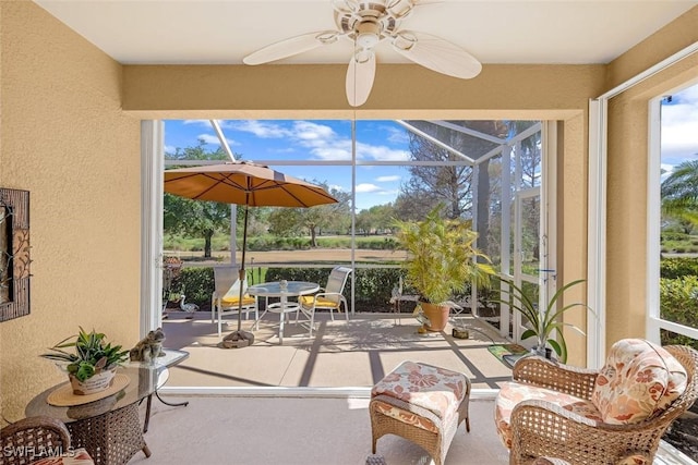 8339 Langshire Way, Fort Myers, FL 33912 - sunroom / solarium featuring ceiling fan