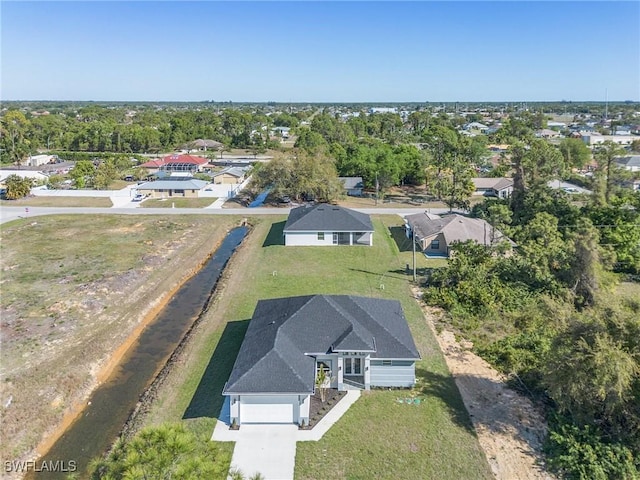 bird's eye view with a residential view