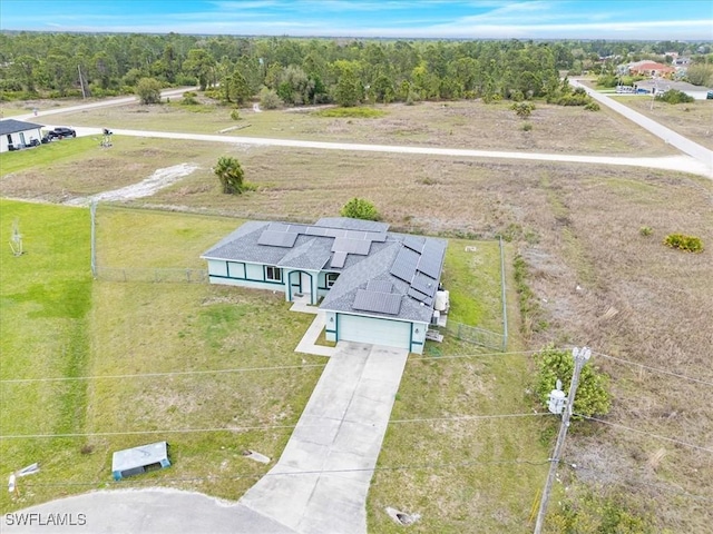 bird's eye view featuring a rural view