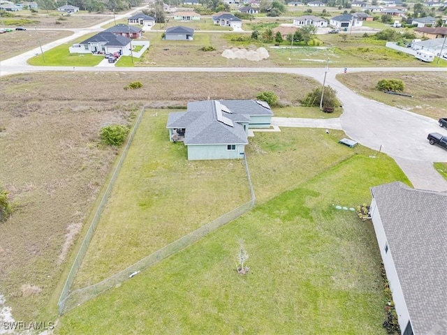 drone / aerial view with a residential view