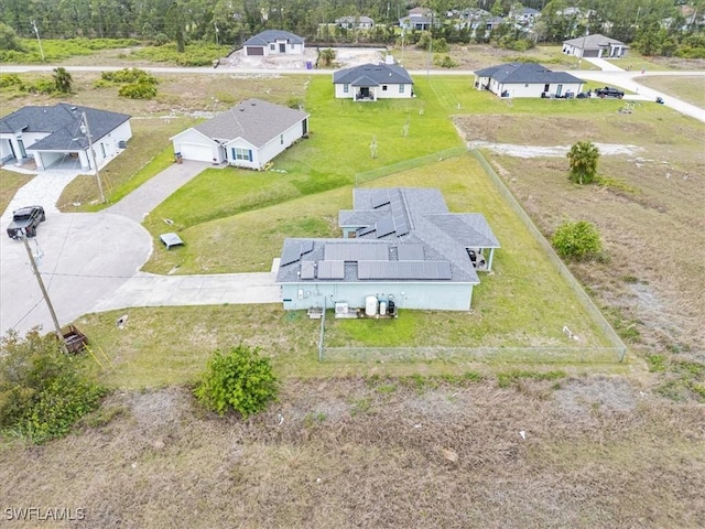 bird's eye view with a residential view