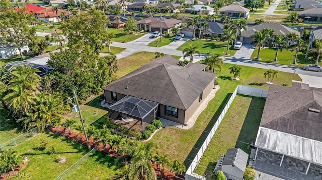 aerial view with a residential view