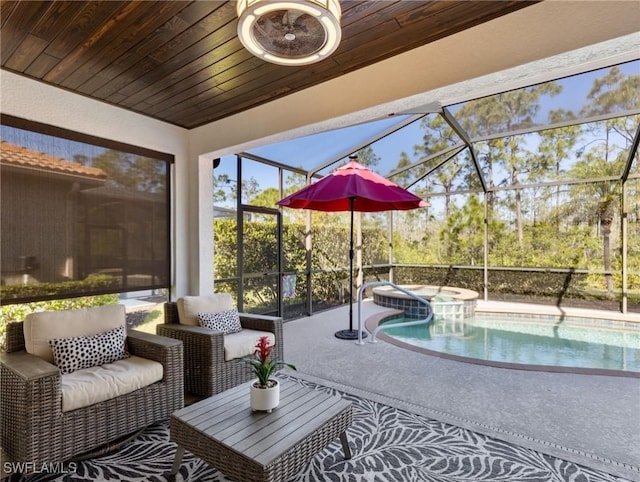21116 Bella Terra Blvd, Estero, FL 33928 - exterior space featuring wood ceiling
