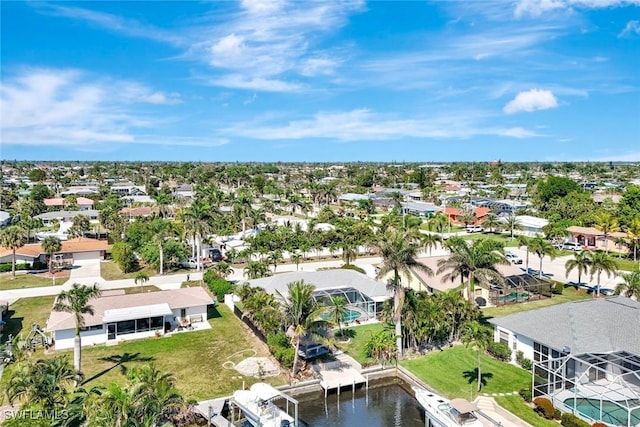 drone / aerial view with a residential view