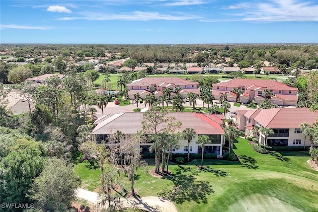 drone / aerial view with a residential view