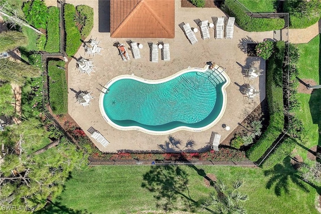 birds eye view of property