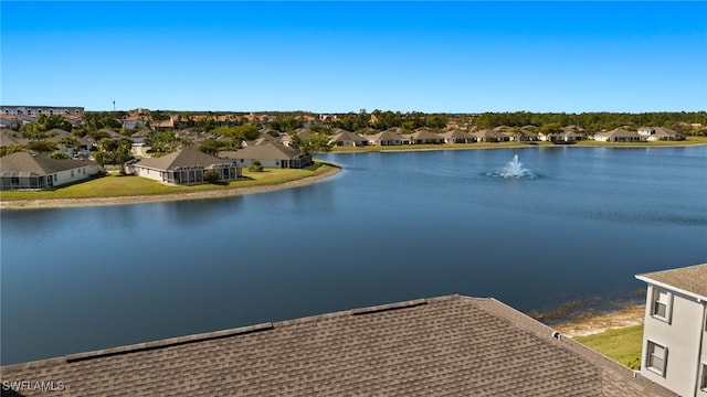 view of water feature featuring a residential view