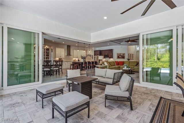 view of patio / terrace with an outdoor hangout area