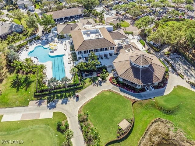 birds eye view of property featuring a residential view