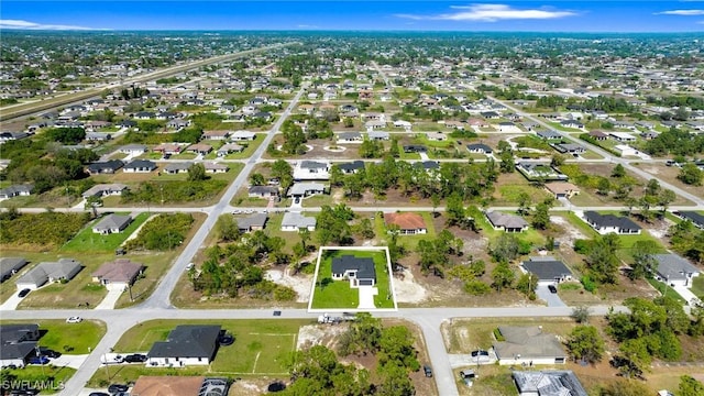 bird's eye view with a residential view