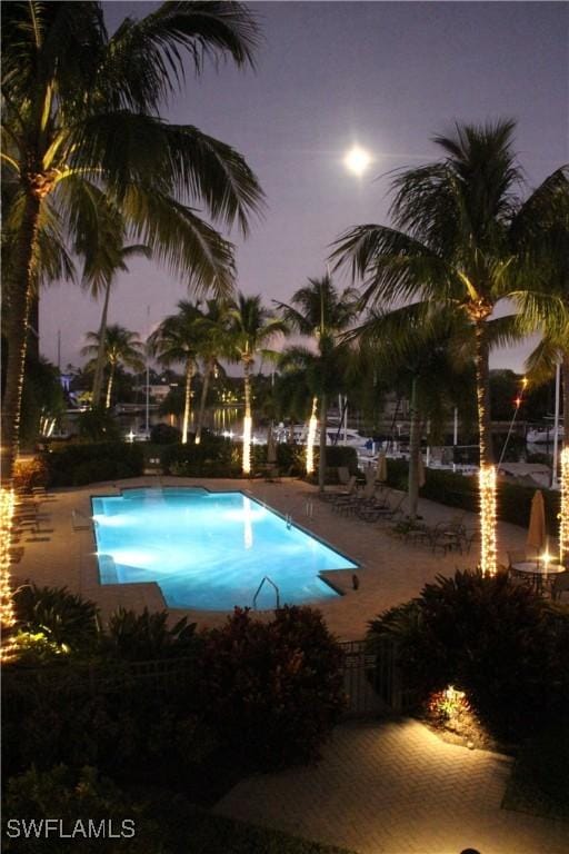 pool featuring a patio area