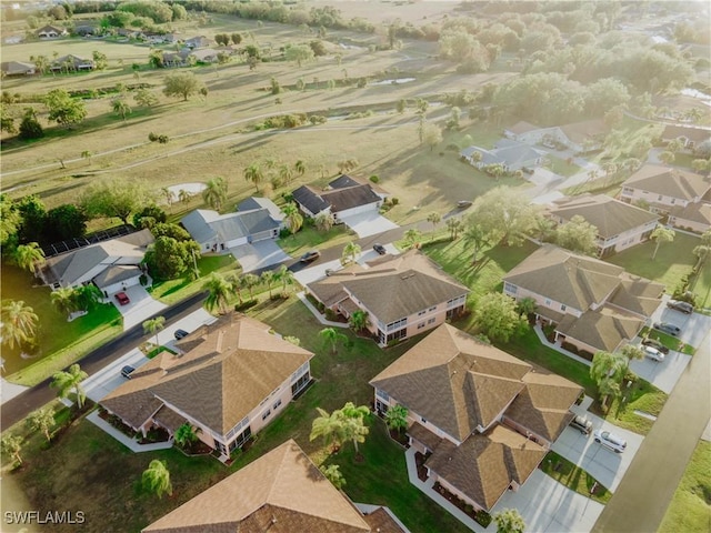 drone / aerial view with a residential view