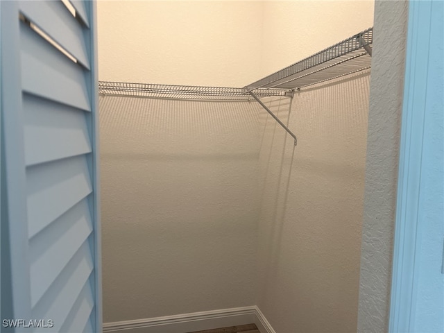 view of walk in closet