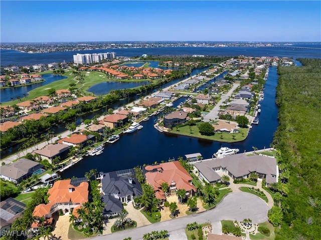 4831 Conover Ct, Fort Myers, FL 33908 - bird's eye view with a residential view and a water view