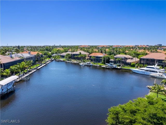 4831 Conover Ct, Fort Myers, FL 33908 - birds eye view of property with a residential view and a water view