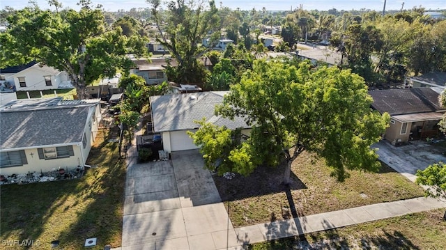 bird's eye view featuring a residential view