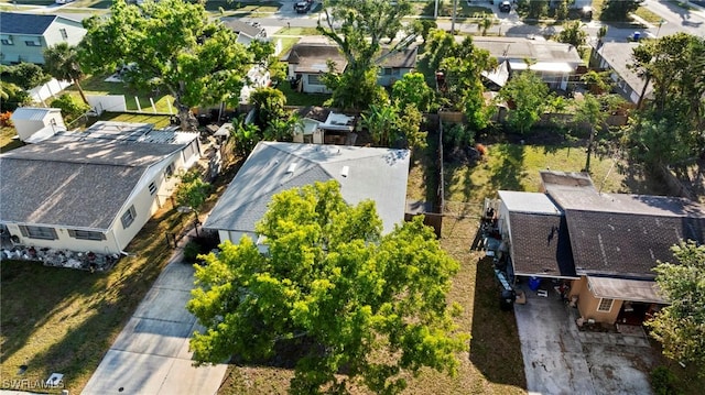 bird's eye view featuring a residential view