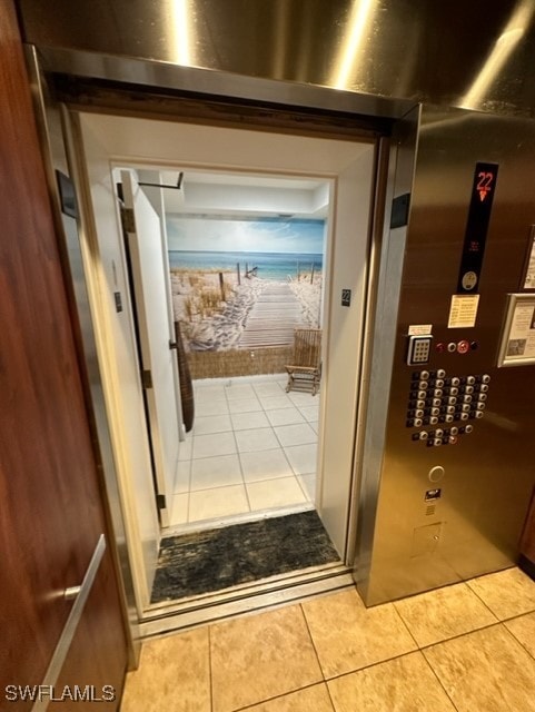 entryway featuring tile patterned flooring