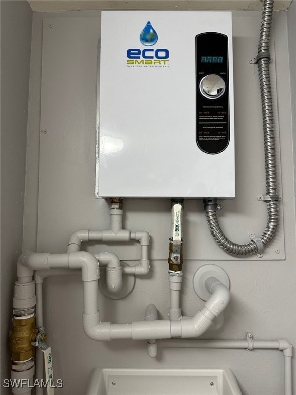 utilities featuring tankless water heater