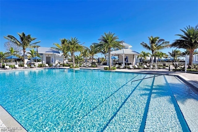 pool featuring a patio