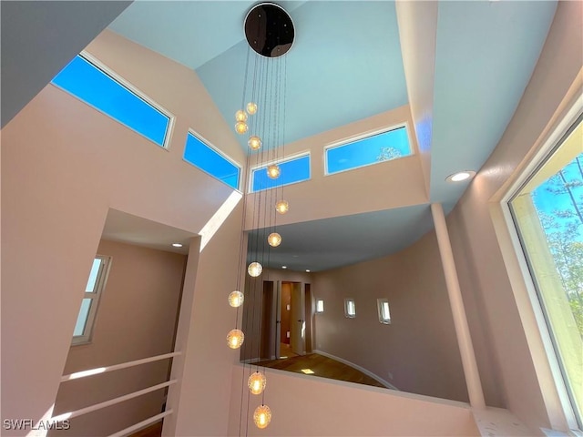 interior space featuring recessed lighting