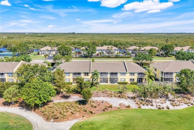 bird's eye view with a residential view