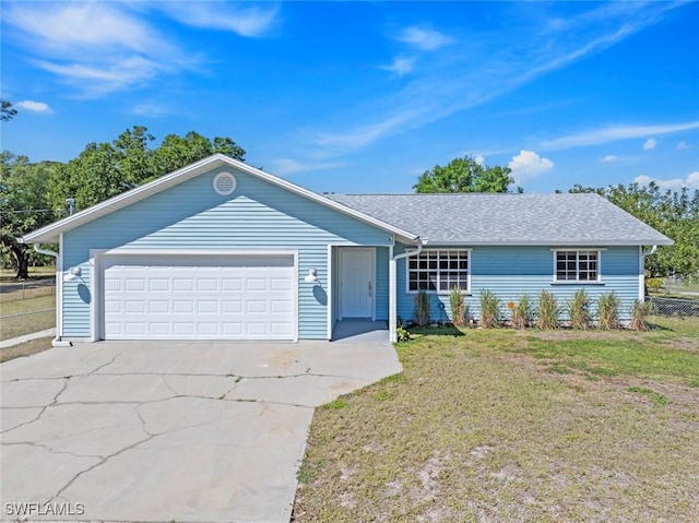 17450 Taylor Rd, Alva, FL 33920 - single story home featuring driveway, a front lawn, a garage, and fence