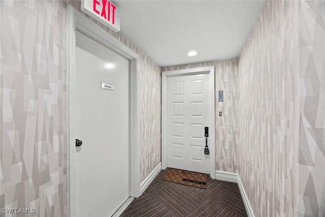 entryway with baseboards